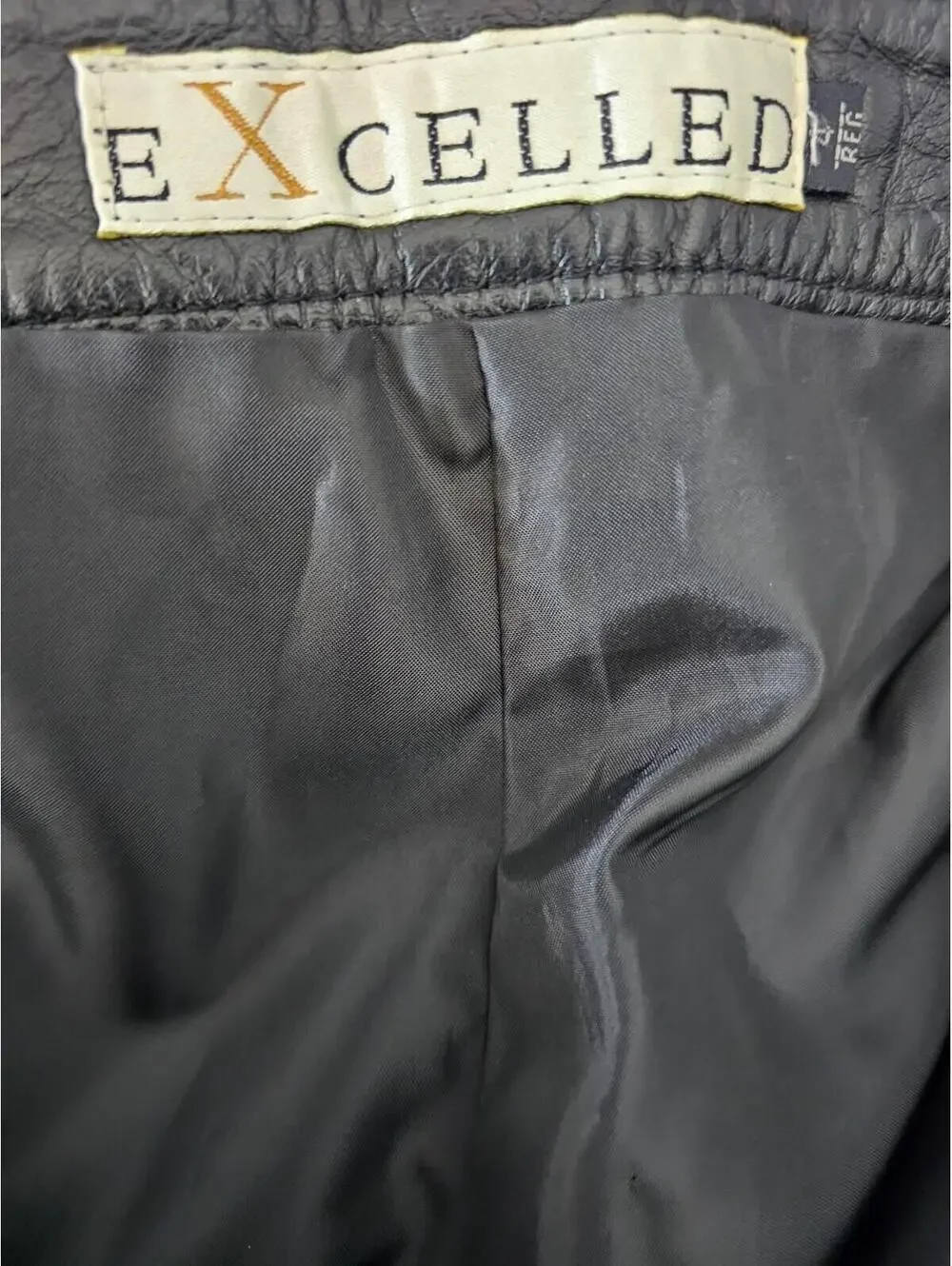 Vintage Women's Excelled Leather Pants Straight Leg Black Size 4 REG Zip Fly - Picture 2 of 16